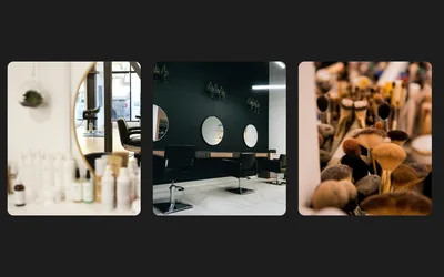 Galerie-Block der Website eines Kosmetikstudios