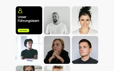 Team-Block der Website eines Solaranlagen-Anbieters